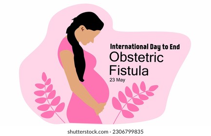 Illustration women pregnant for International Day to End Obstetric Fistula. Vector illustration for purpose banner, poster or template