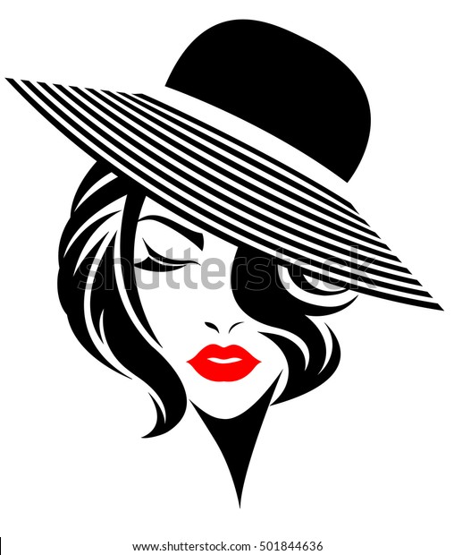 Illustration Women Short Hair Hat Retro Stock Vector (Royalty Free ...