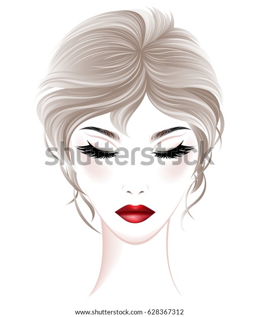 Illustration Women Short Hair Style Make Stock Vector Royalty