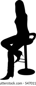 illustration of a women sit on the chair