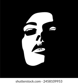 illustration of women . vector silhouette . Collection of silhouettes .