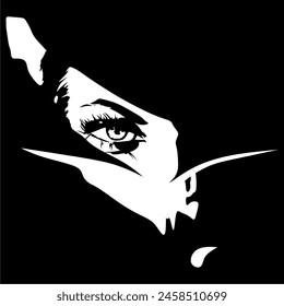 illustration of women . vector silhouette . Collection of silhouettes . Silhouettes Face 