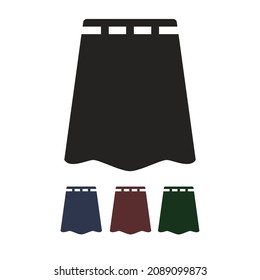 Illustration of women's clothing skirt pants, vector, icon. It is suitable for use in websites, businesses, logos, applications, apps and more.