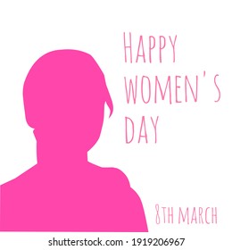 Illustration women's day. Silhouette style.