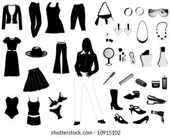 Illustration of women's set