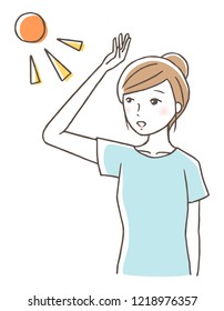 Illustration of women's sunlight.