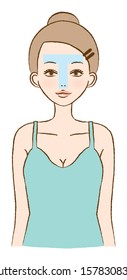 Illustration of women's T zone