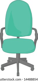 Illustration of a wonderful office chair perspective angle 2