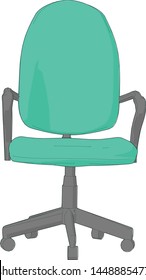 Illustration of a wonderful office chair perspective angle 3