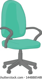 Illustration of a wonderful office chair perspective angle 4