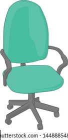Illustration of a wonderful office chair perspective angle 1