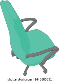 Illustration of a wonderful office chair perspective angle 17