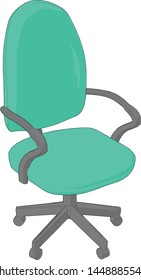 Illustration of a wonderful office chair perspective angle 11