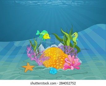 Illustration of wonderful seabed