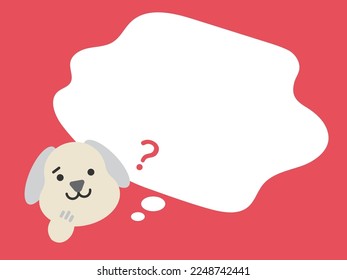 Illustration of a wondering dog