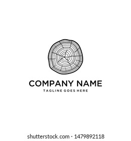 Illustration wood with clear fiber lines. for the sign of the wood saw industry company logo