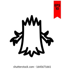 illustration of wood, flat icon
