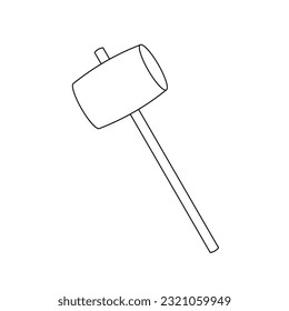 It is an illustration of wood hammer.