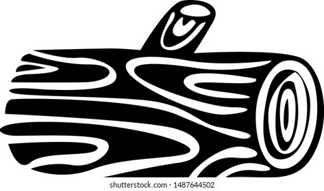 illustration of Wood, sticker,tshirt print, vector illustration