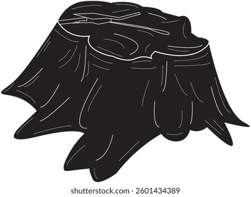 The Illustration of the wood stump.