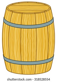 Illustration of the wooden barrel