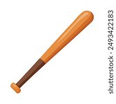 Illustration wooden baseball bat Isolated