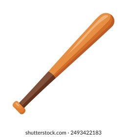 Illustration wooden baseball bat Isolated