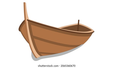 Illustration of wooden Boat vector