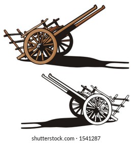 Illustration of a wooden cart.