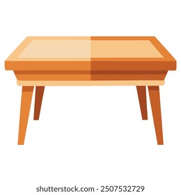 Illustration of Wooden coffee table with legs