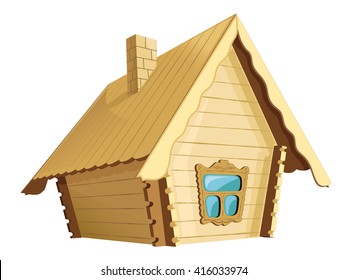 Illustration of a Wooden House