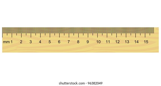 Illustration of wooden ruler