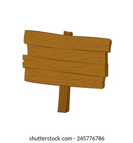 illustration of wooden sign, pointer for your design 