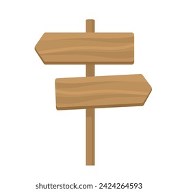 Illustration of a wooden signpost sign