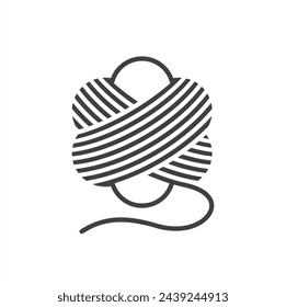 illustration of wool, wool icon, vector art.