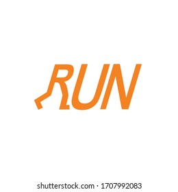 illustration of the word RUN. Can be used as a logo
