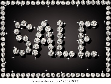 illustration of the word sale of diamonds