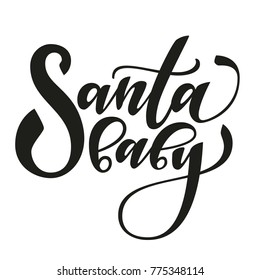 The illustration of word "Santa Baby"