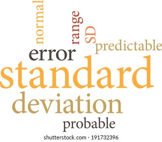 Illustration Of The Word Standard Deviation In Word Clouds Isolated On White Background