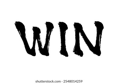 Illustration des Wortes WIN geschrieben mit Pinsel