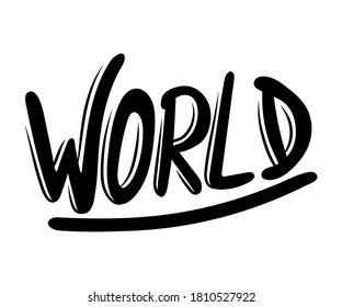 Illustration Word World Stock Vector (Royalty Free) 1810527922 ...