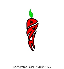 illustration of the words "ADAM" in chili form