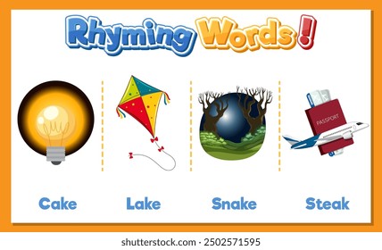 Illustration of words that rhyme