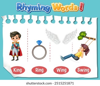 Illustration of words that rhyme