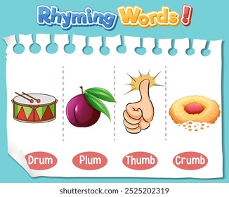 Illustration of words that rhyme