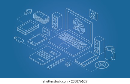 Illustration "Work desktop"