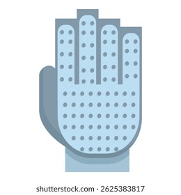 Illustration of a work glove with a dotted non slip surface, providing protection and enhanced grip for construction and industrial tasks