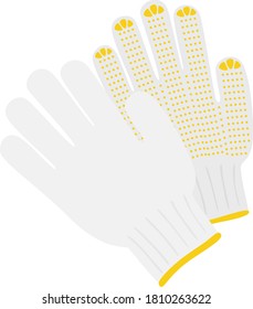 Illustration of work gloves. Gloves for moving and working.