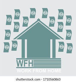 Illustration of Work From Home (WFH) 