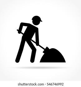 Illustration of work icon on white background